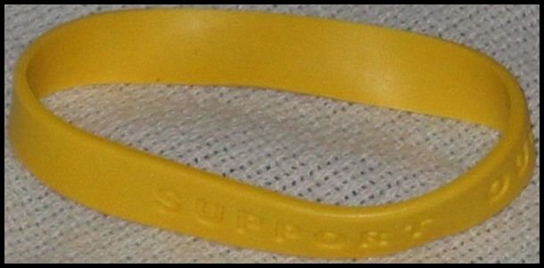 Support Our Troops in Iraq Yellow Ribbon Wristband W32 Army Patriotic Military