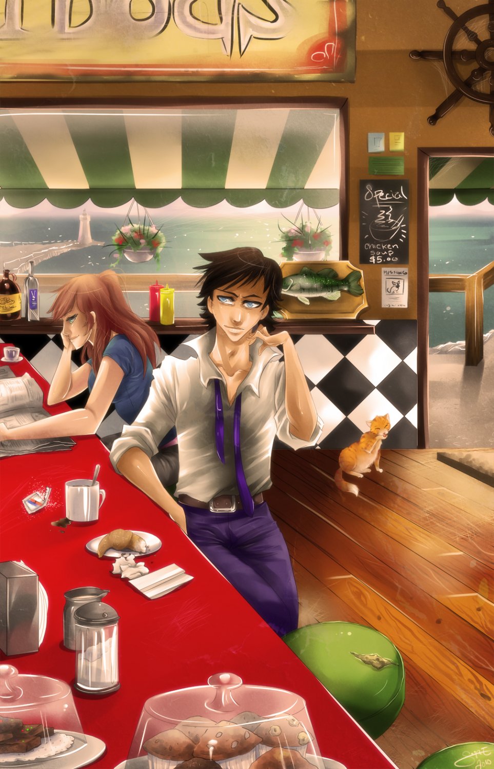 Cafe 11 x 17 Print