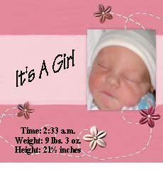birth announcement