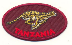 TANZANIA CHEETAH PATCH - EMBROIDERED BADGE