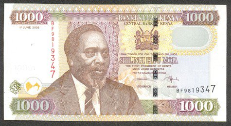 KENYA 1000 SHILLINGS BANKNOTE - 1ST JUNE 2005 UNC