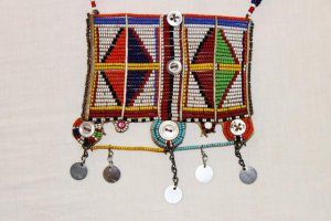 AFRICAN MAASAI (MASAI) BEAD NECKLACE/PENDANT -KENYA #77