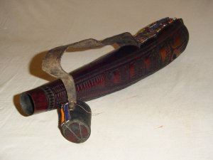 AFRICAN ANTIQUE MILK GOURD - MAASAI (MASAI) - KENYA #04