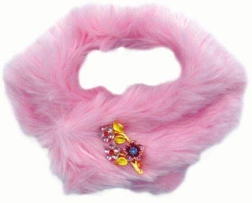 Dog Clothes Pink Faux Mink Stole