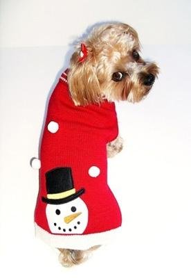 Dog Clothes Adorable Frosty The Snowman Sweater