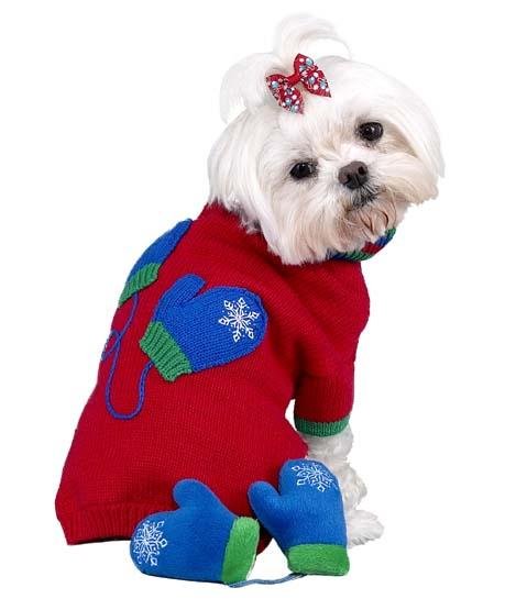 Dog Clothes Adorable Dog Mittens Sweater