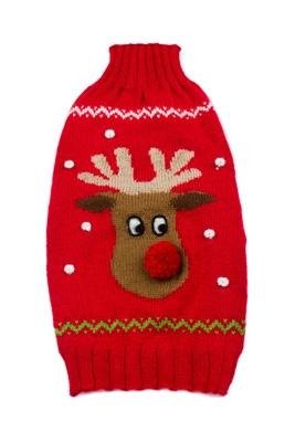 Dog Clothes Adorable Alpaca Red Rudolf Sleeveless Sweater