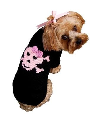 Dog Clothes Adorable Jolly Roger Pink Skull Sweater