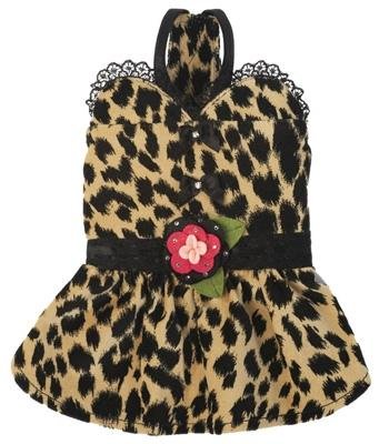 Dog Clothes Beautiful Gold Sequined Velvet Dress