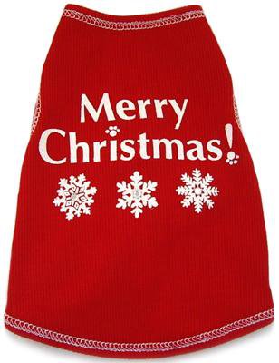 Dog Clothes Adorable Merry Christmas Tank