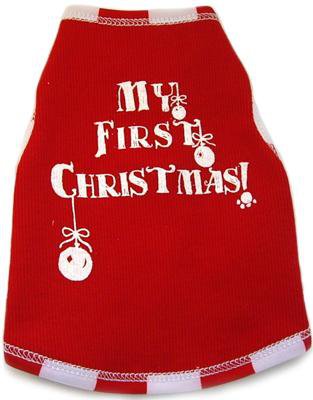Dog Clothes Adorable My First Christmas Tank