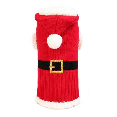 Dog Clothes Red Hoodie-Santa Suit