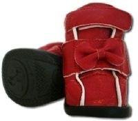 Red Ribbon Bow Dog Boots Shoes