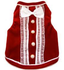 Dog Clothes Adorable Red Tux Tank