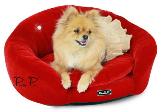 Dog Beds NEW!! Red Velvet Round Couch Bed