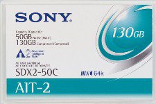 Sony SDX2-50C Data Cartridge Tape 8mm AIT2 50/130GB 230m