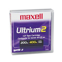 Maxell 183850 LTO 2 Tape 200/400 GB, Ultrium 2 Data Cartridge