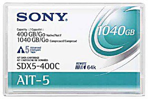 Sony SDX5-400C AIT-5 Tape Media 400/1040GB Data Cartridge, AME