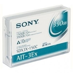 Sony AIT-3Ex SDX3X-150C - Data Cartridge, Tape Media, 8mm, AME, 150/390GB