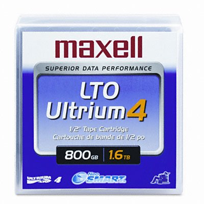 Maxell 183906 Data Cartridge, Tape Media, LTO4, Ultrium-4