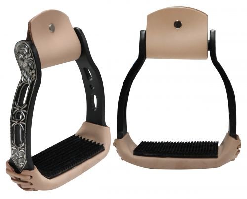 Light weight black aluminum stirrups #2212653k