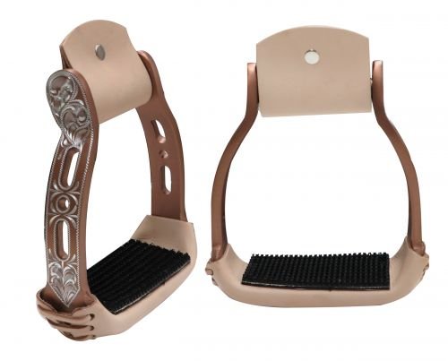 Light weight copper colored aluminum stirrups #2212653q