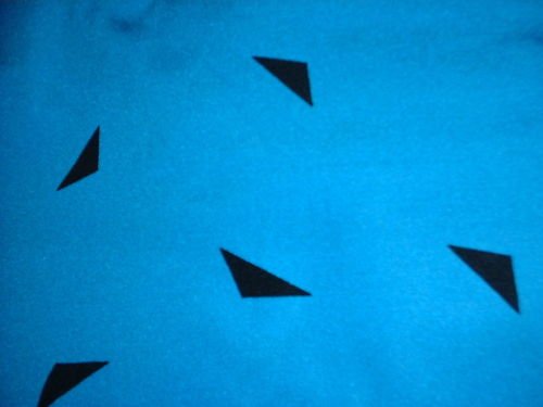 Blue w/Black Design Lycra Spandex Fabric 59"W 1 1/2 Yds