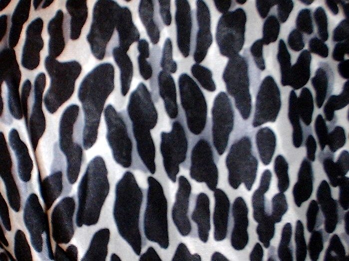 Black & White Leopard Print Lycra Spandex Fabric 8 yds