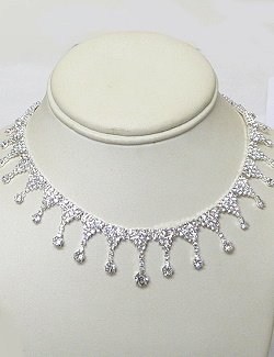 ELEGANT RHINESTONE CHOKER SET NKR681