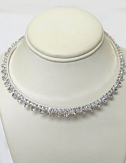 RHINESTONE CHOKER ON MEMORY WIRE NKR678