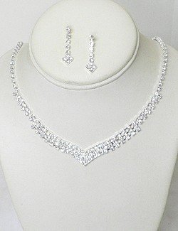 BRIDAL RHINESTONE JEWELRY SET NKR659