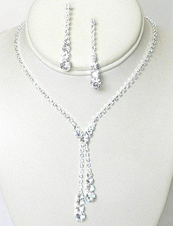 GRADUATED RHINESTONE JEWELRY SET NKR652