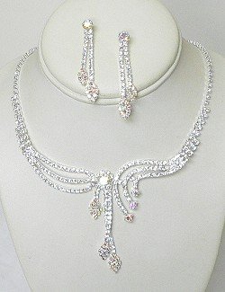 EXQUISITE CONTEMPORARY RHINESTONE SET NKR624