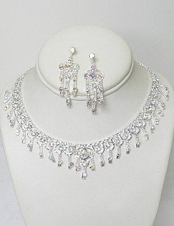ELEGANT RHINESTONE CHOKER SET NKR619