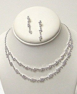 DOUBLE STRAND AUSTRIAN CRYSTAL SET