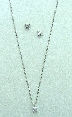 CUBIC ZIRCONIA NECKLACE SET NKR227