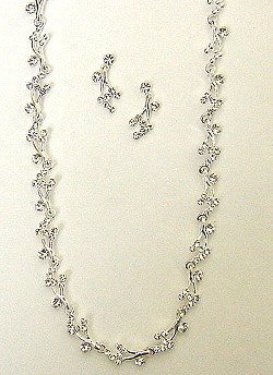 FLORAL VINE RHINESTONE SET NKR202