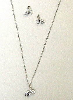 CUBIC ZIRCONIA NECKLACE SET NKR201