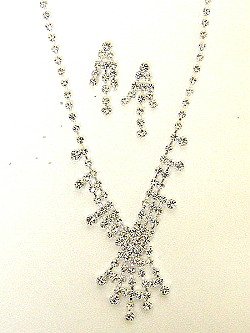 RHINESTONE NECKLACE SET NKR170