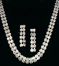 TWO STRAND RHINESTONE CHOKER NKR25