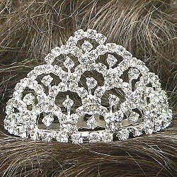 SMALL RHINESTONE ARCH TIARA COMB TIA288