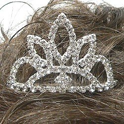 SMALL RHINESTONE TIARA COMB TIA286