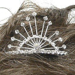 PETITE RHINESTONE STARBURST TIARA COMB TIA287