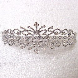 WEAVED RHINESTONE TIARA COMB TIA253