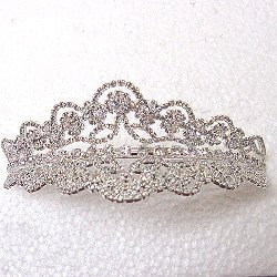 DOUBLE SIDED RHINESTONES TIARA COMB TIA252