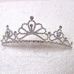 RHINESTONE PALMETTE TIARA COMB TIA250