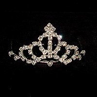 SMALL RHINESTONE TIARA COMB TIA100