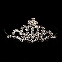 SMALL RHINESTONE CROWN TIARA COMB TIA99