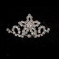 SMALL RHINESTONE STAR TIARA COMB TIA98
