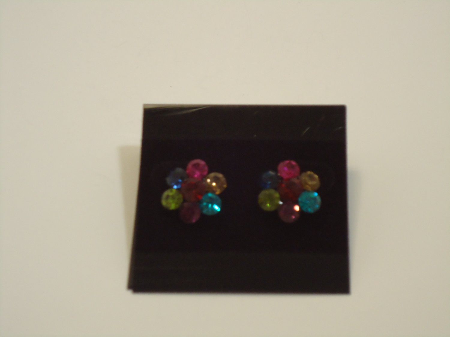 Small Multi Color Crystal Earrings